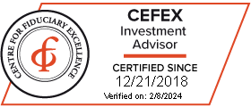 CEFEX Investment Advisor, certified since 12/21/2018. Verified on 02/08/2024.